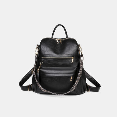 PU Leather Convertible Backpack Trendsi