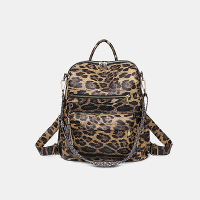 PU Leather Convertible Backpack Trendsi