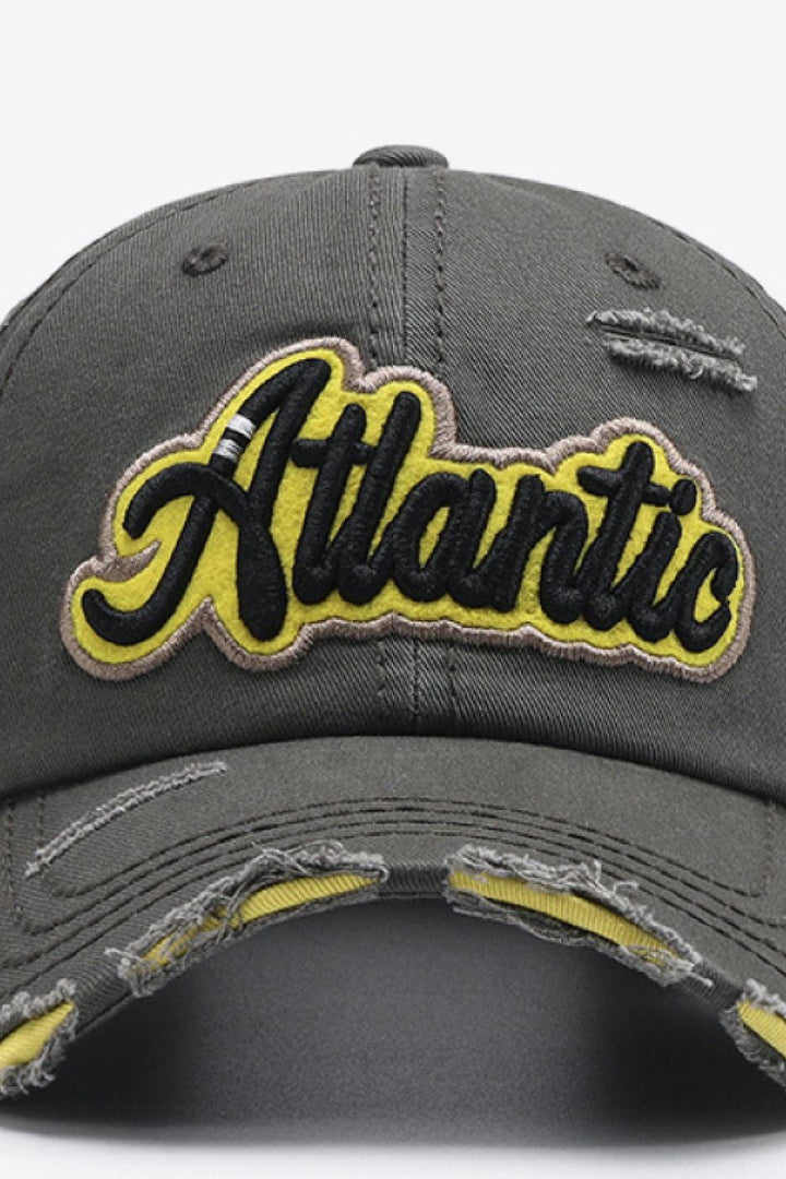 ATLANTIC Graphic Distressed Baseball Cap - Super Amazing Store