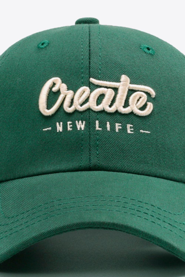 CREATE NEW LIFE Adjustable Cotton Baseball Cap - Super Amazing Store