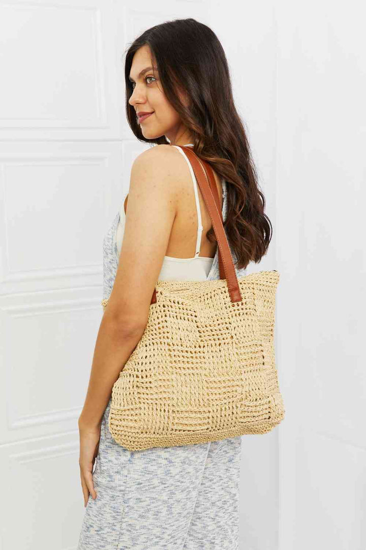 Fame Picnic Date Straw Tote Bag Trendsi