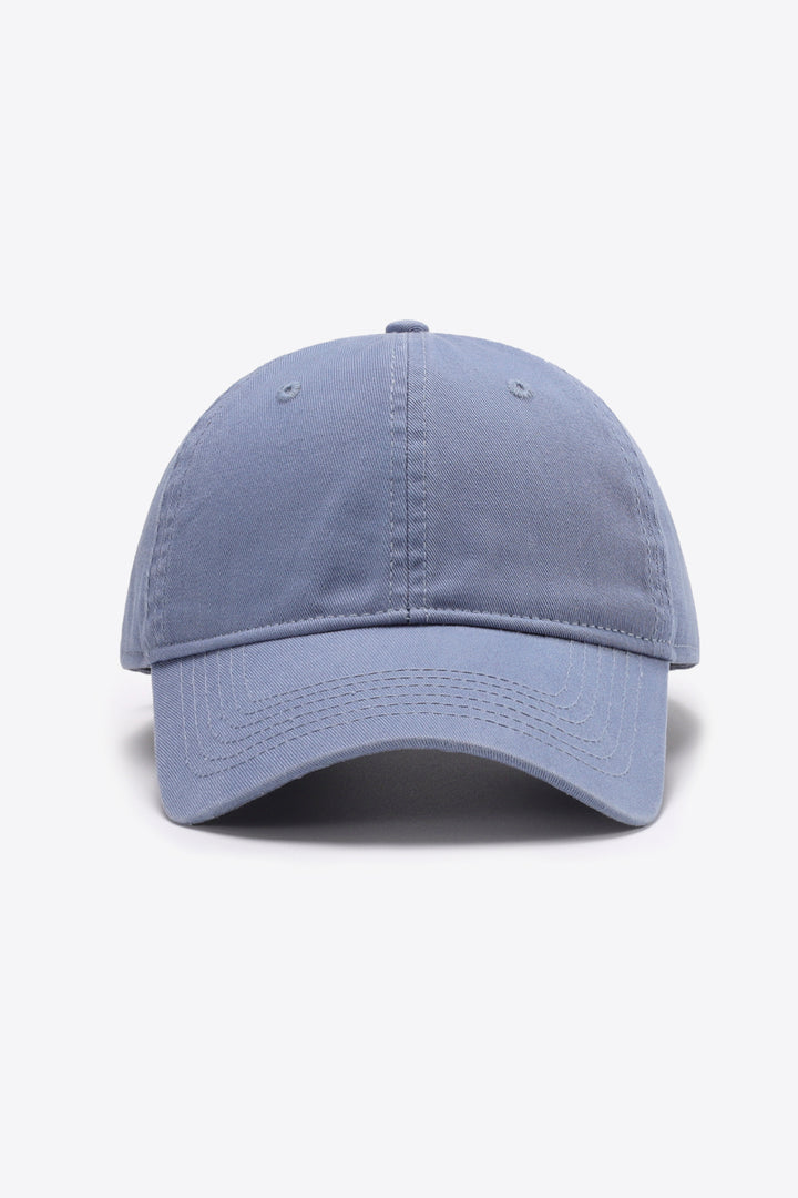 Plain Adjustable Cotton Baseball Cap Trendsi