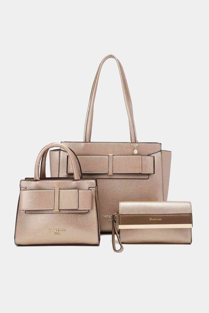 Nicole Lee USA Regina 3-Piece Satchel Bag Set Trendsi