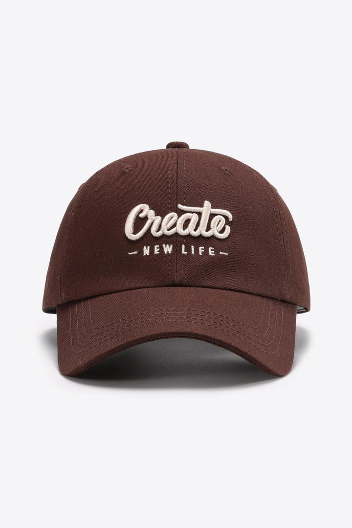 CREATE NEW LIFE Adjustable Cotton Baseball Cap - Super Amazing Store