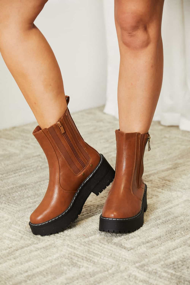 Forever Link Side Zip Platform Boots - Super Amazing Store