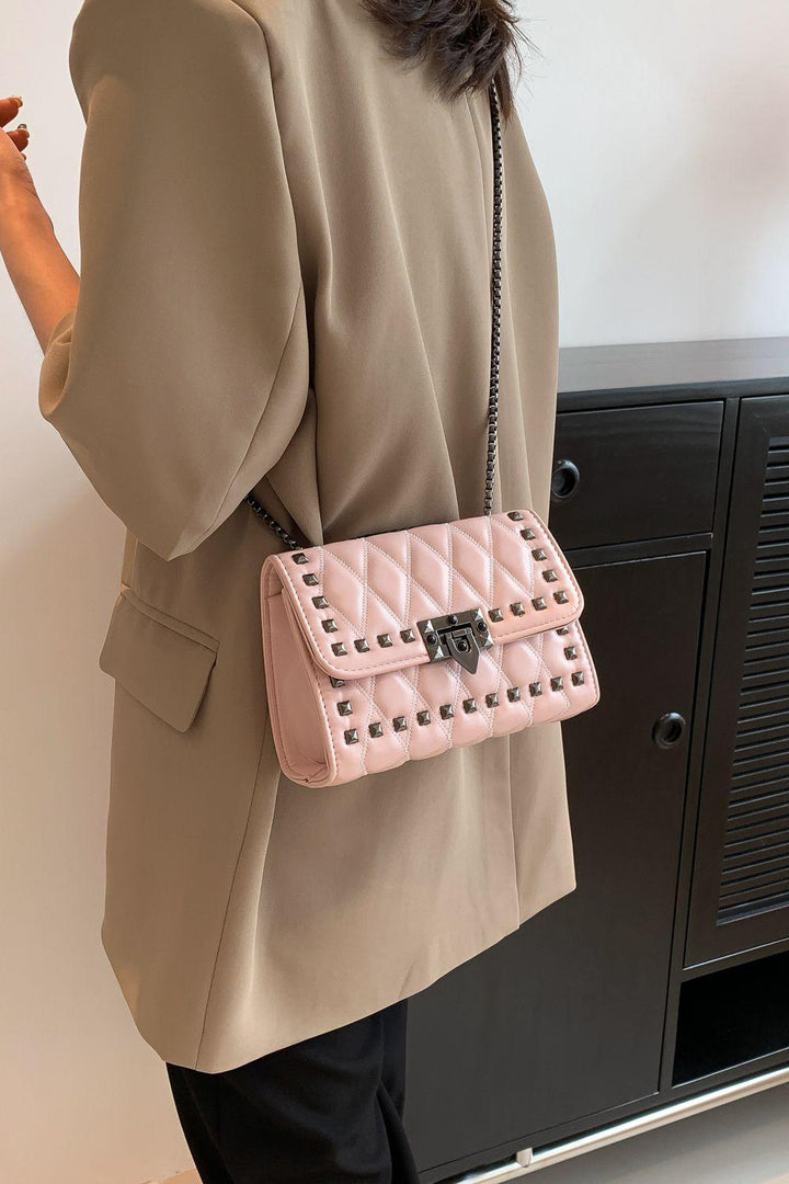 Studded PU Leather Crossbody Bag - Super Amazing Store