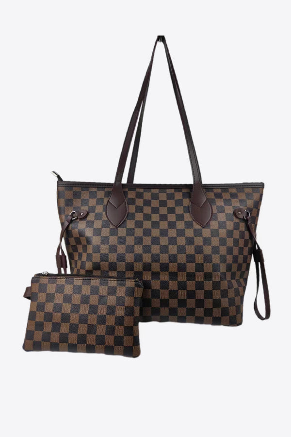 Checkered PVC Two-Piece Bag Set - Super Amazing Store