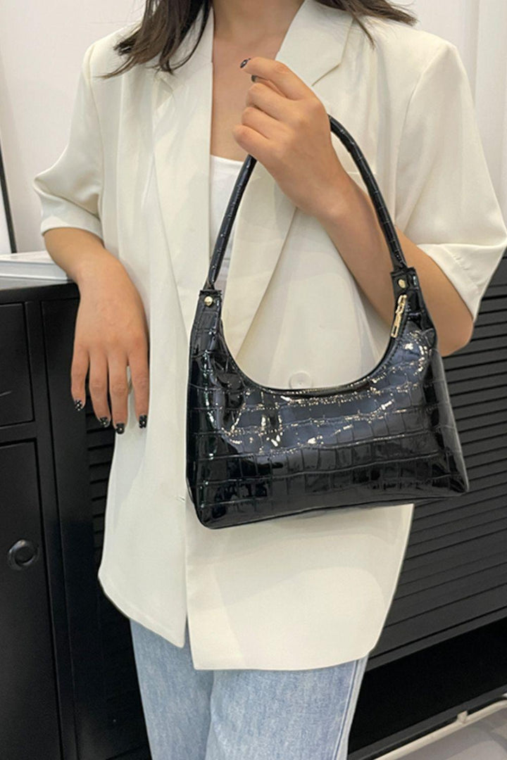 Textured PU Leather Shoulder Bag - Super Amazing Store