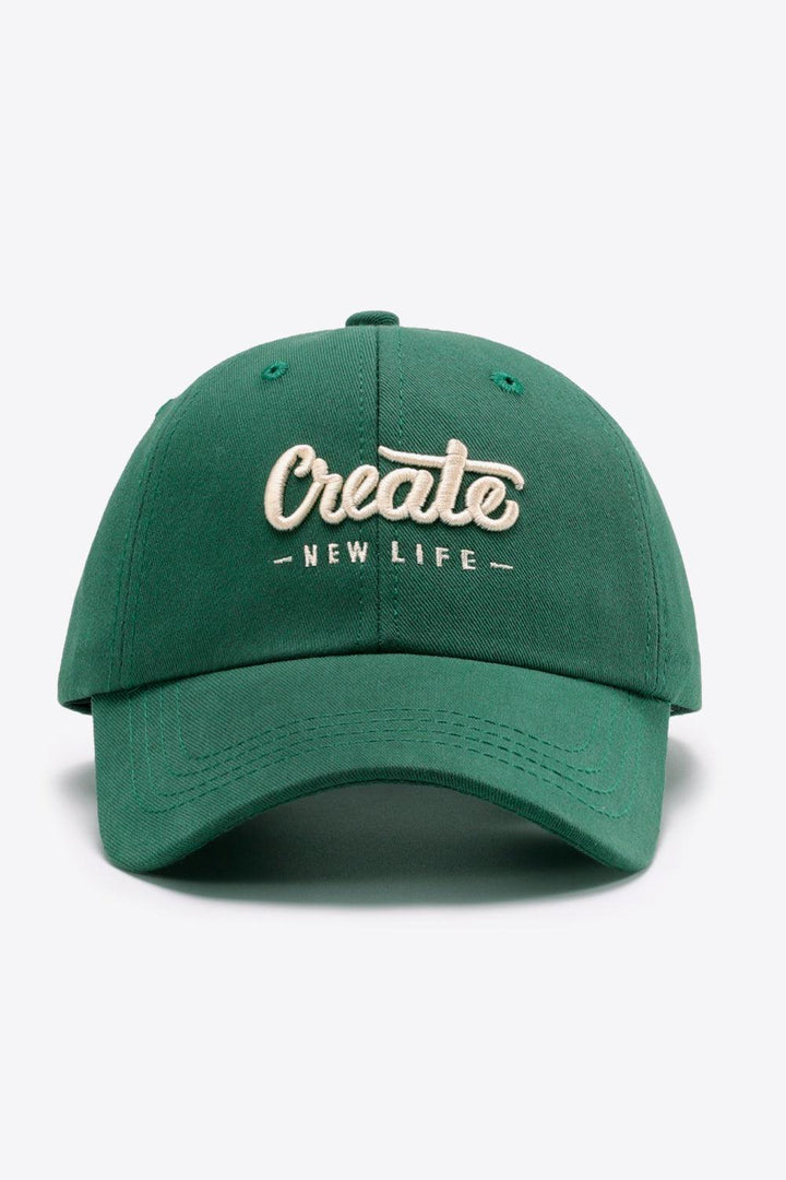 CREATE NEW LIFE Adjustable Cotton Baseball Cap - Super Amazing Store