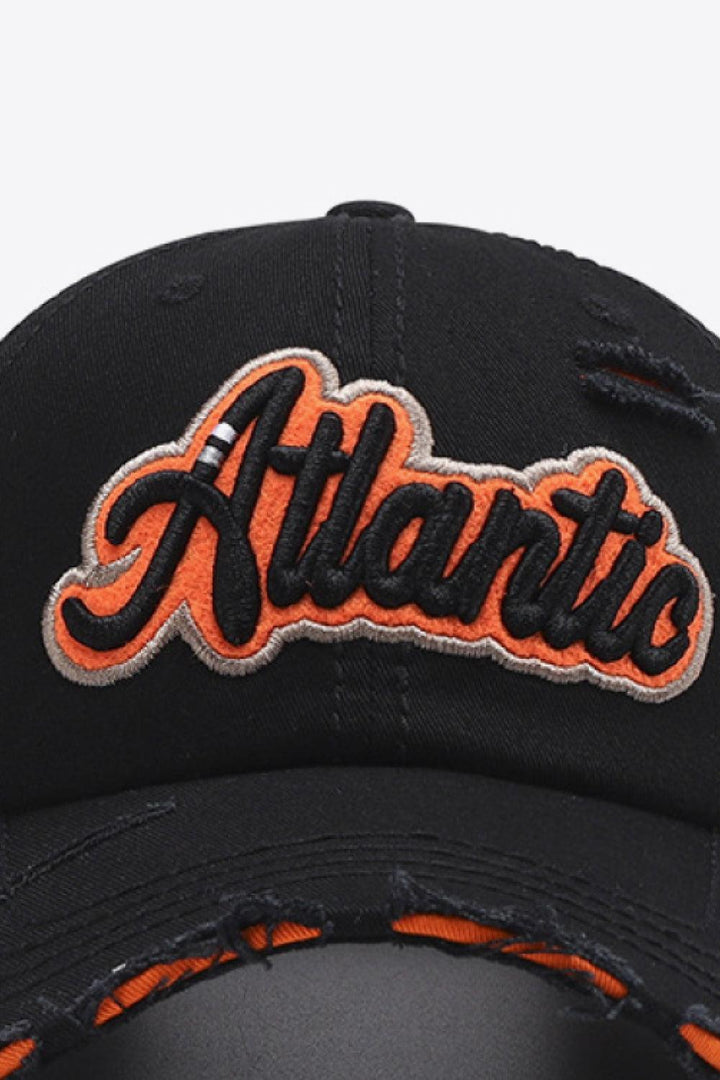 ATLANTIC Graphic Distressed Baseball Cap - Super Amazing Store