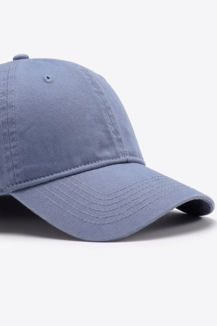 Plain Adjustable Cotton Baseball Cap Trendsi