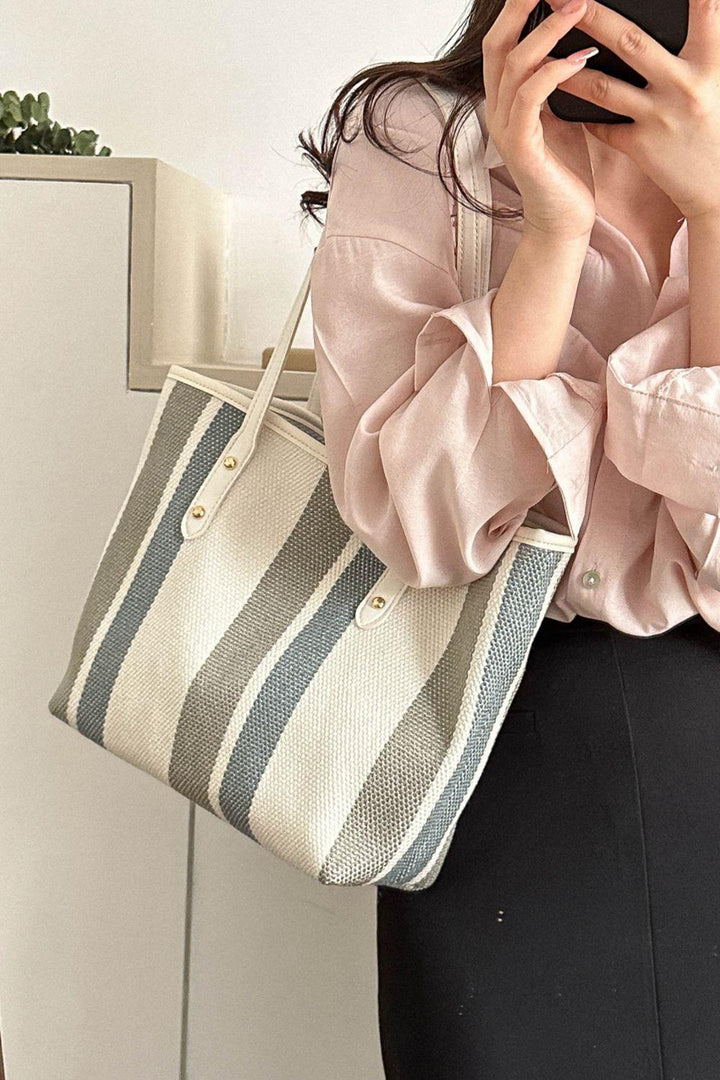 Striped Straw Tote Bag - Super Amazing Store