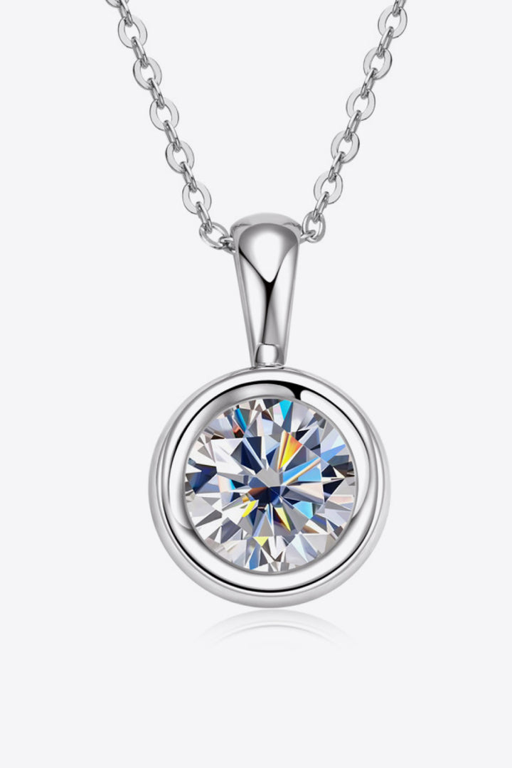 2 Carat Moissanite 925 Sterling Silver Necklace Trendsi