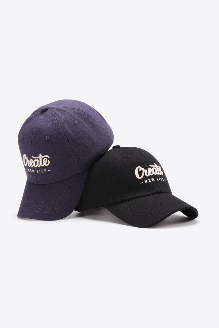 CREATE NEW LIFE Adjustable Cotton Baseball Cap - Super Amazing Store