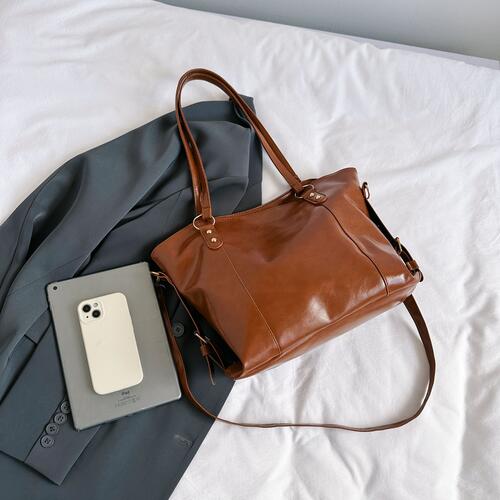 PU Leather Tote Bag Trendsi