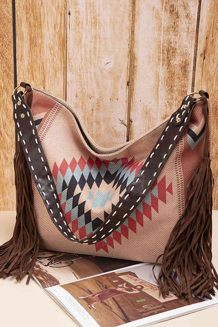 Geometric Canvas Tote Bag Trendsi