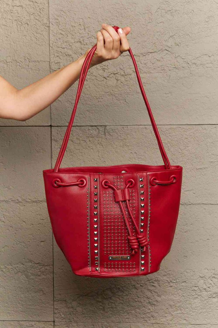 Nicole Lee USA Amy Studded Bucket Bag Trendsi