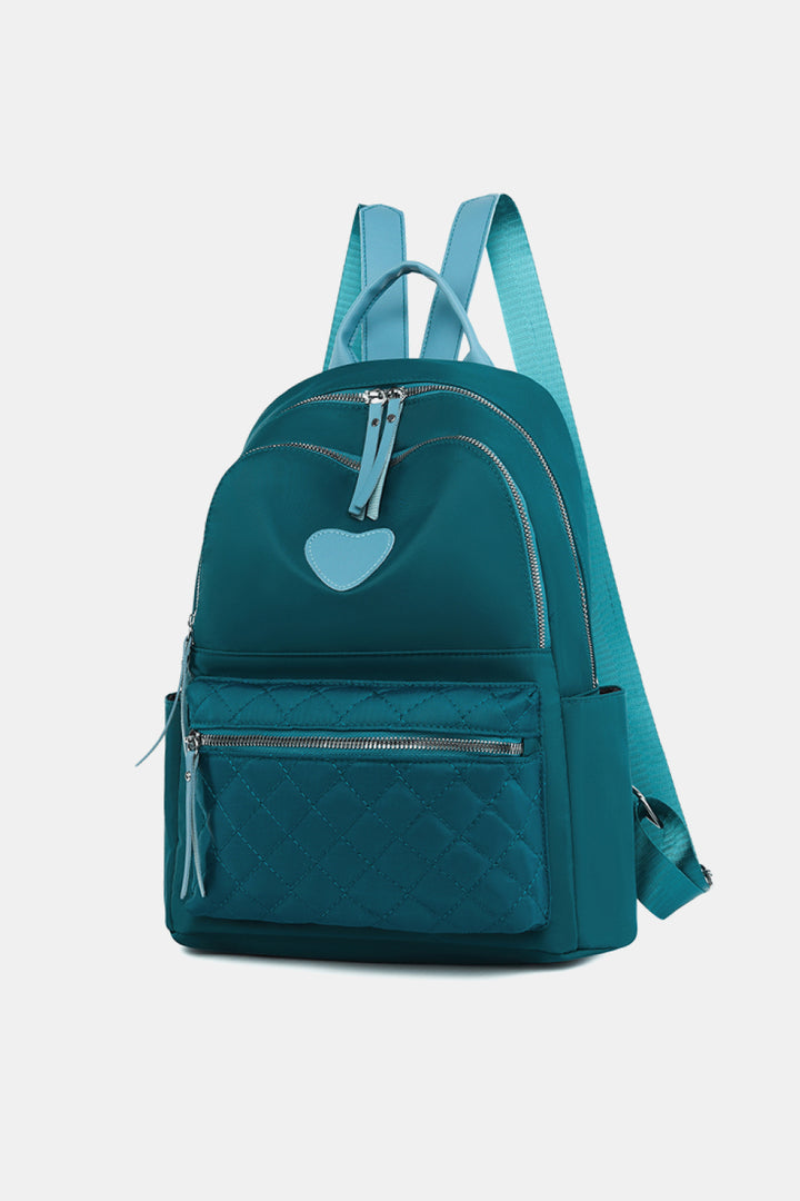 Heart Pattern Oxford Cloth Backpack Trendsi