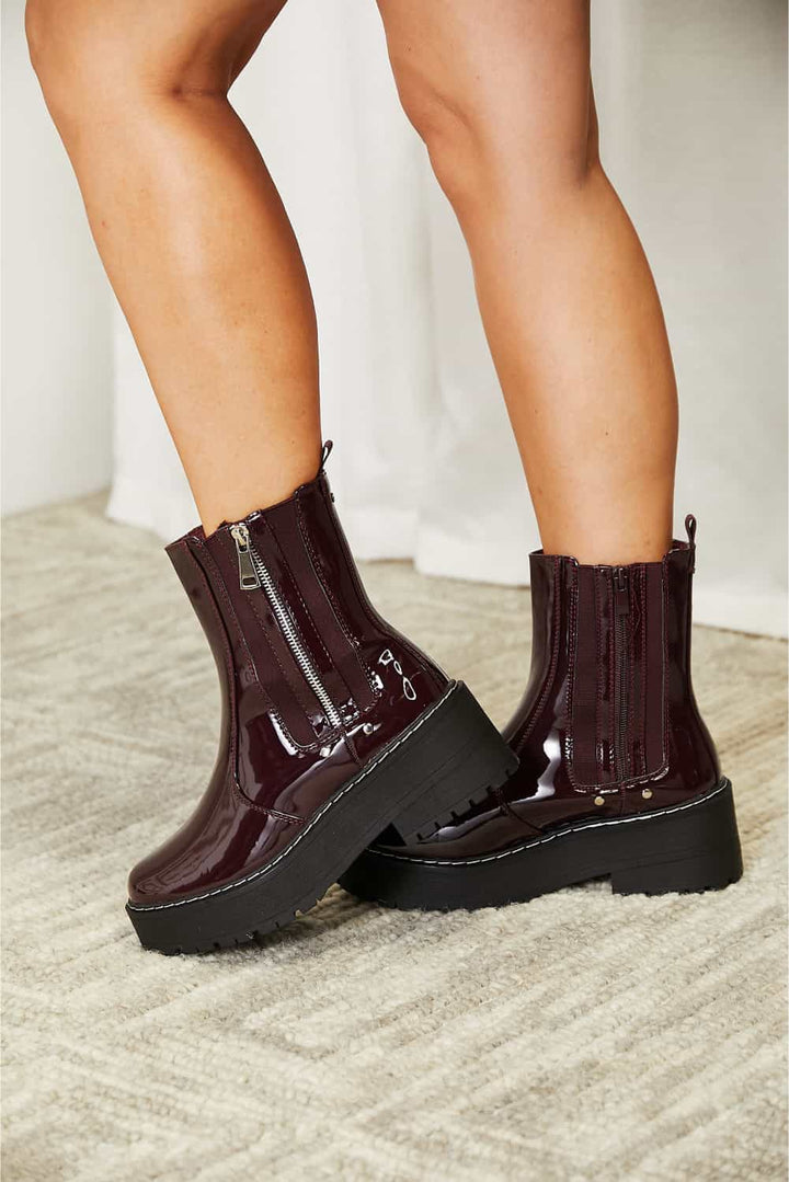 Forever Link Side Zip Platform Boots - Super Amazing Store