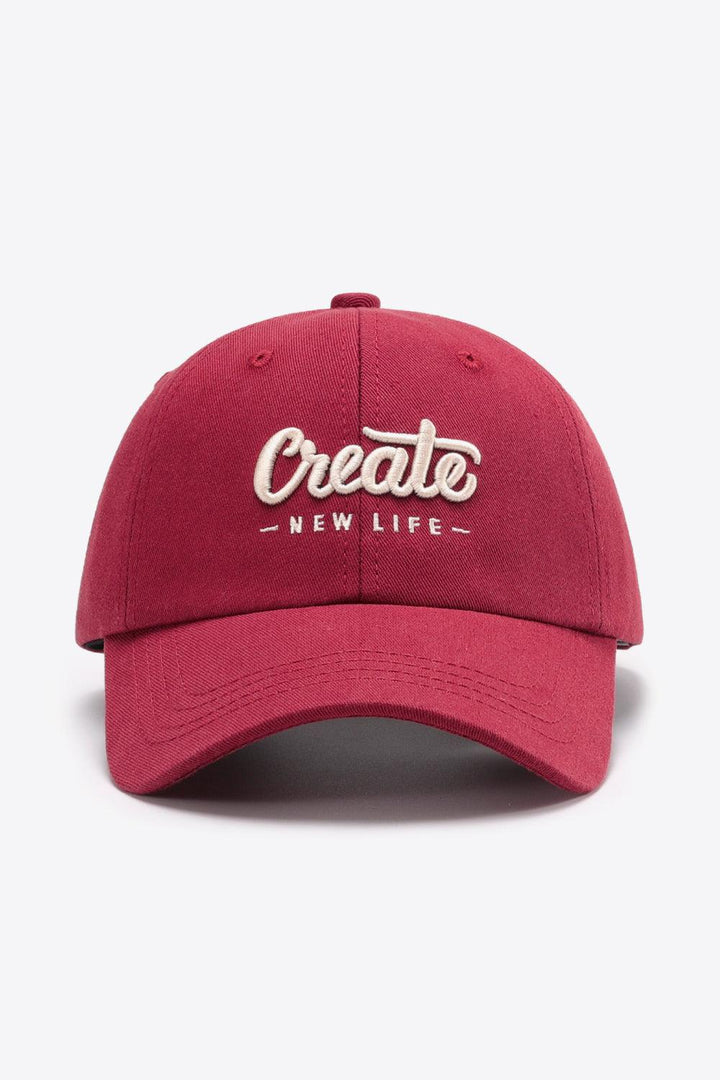 CREATE NEW LIFE Adjustable Cotton Baseball Cap - Super Amazing Store