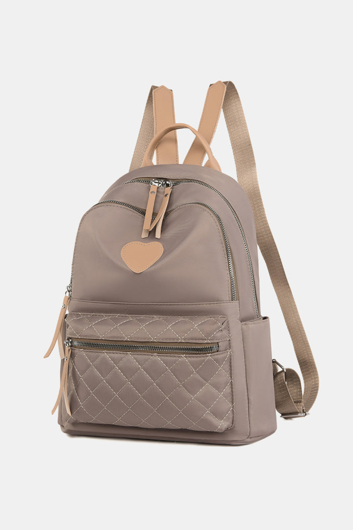 Heart Pattern Oxford Cloth Backpack Trendsi