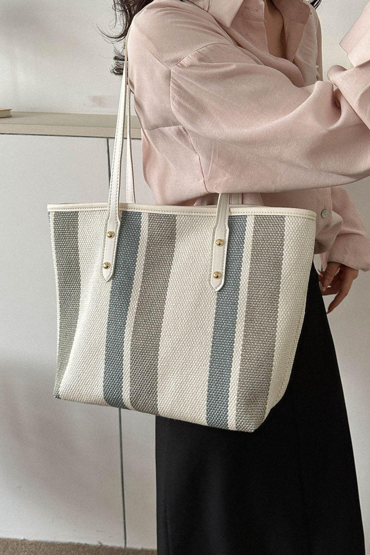 Striped Straw Tote Bag - Super Amazing Store