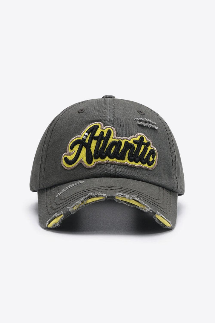 ATLANTIC Graphic Distressed Baseball Cap - Super Amazing Store