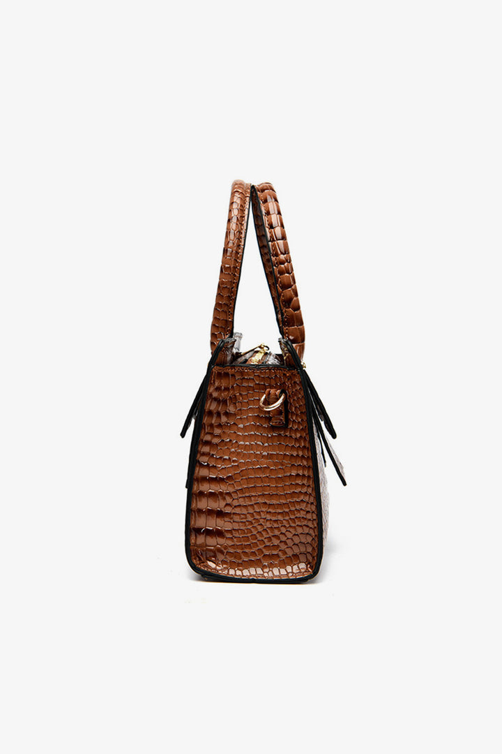 Textured PU Leather Handbag - Super Amazing Store