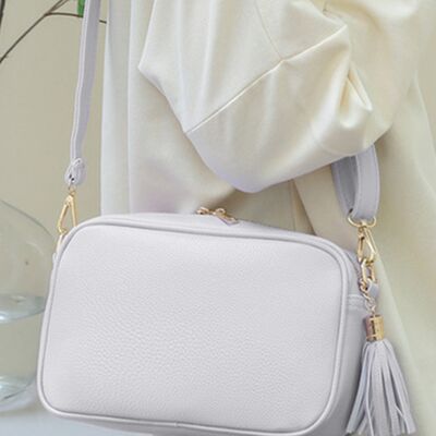 Tassel PU Leather Crossbody Bag Trendsi