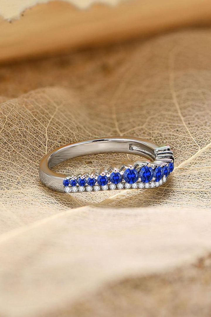 Lab-Grown Sapphire 925 Sterling Silver Rings - Super Amazing Store