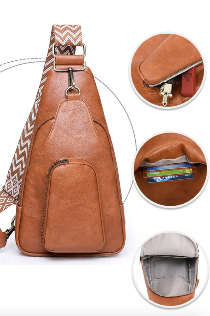 Baeful Take A Trip PU Leather Sling Bag - Super Amazing Store