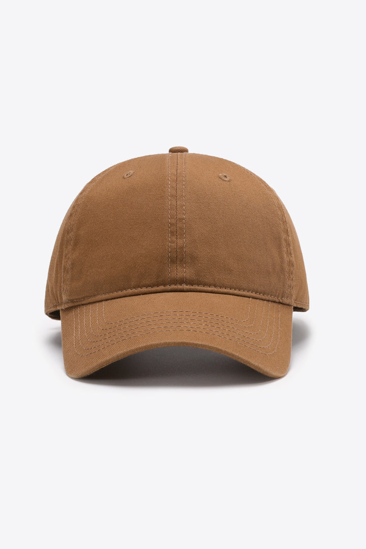 Plain Adjustable Cotton Baseball Cap Trendsi