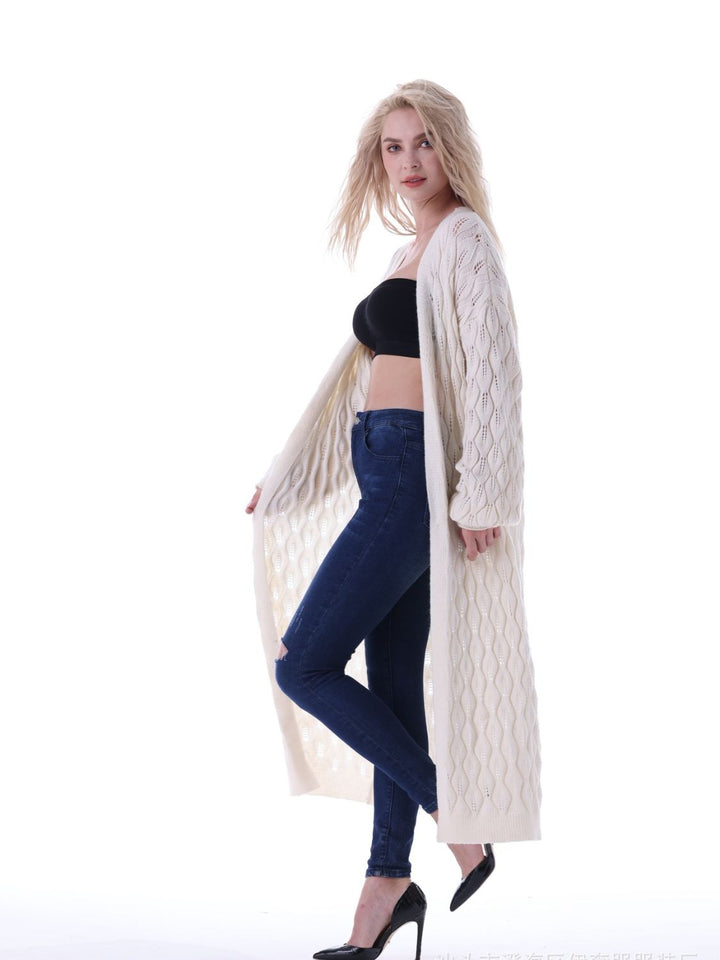 Open Front Longline Cardigan Trendsi