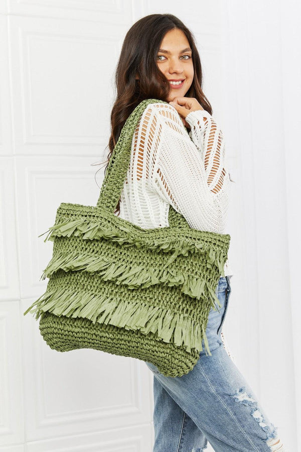 Fame The Last Straw Fringe Straw Tote Bag - Super Amazing Store