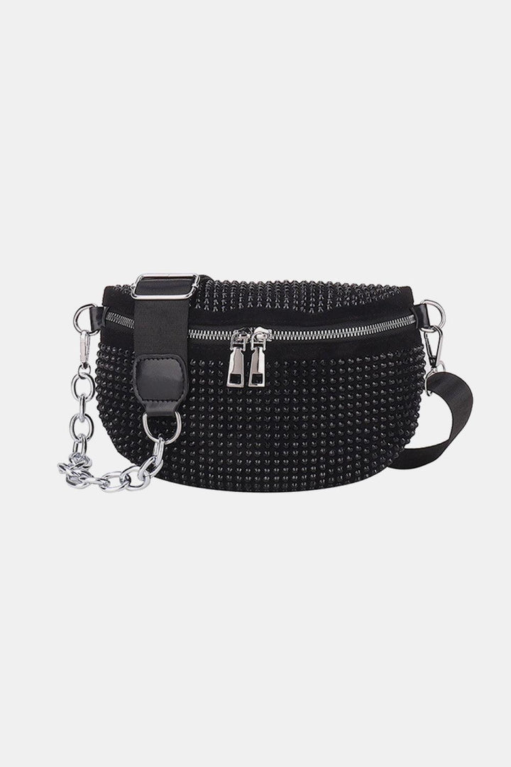 Rhinestone PU Leather Sling Bag - Super Amazing Store