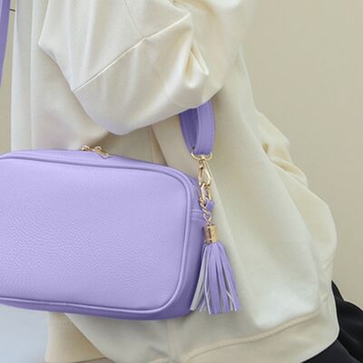 Tassel PU Leather Crossbody Bag Trendsi