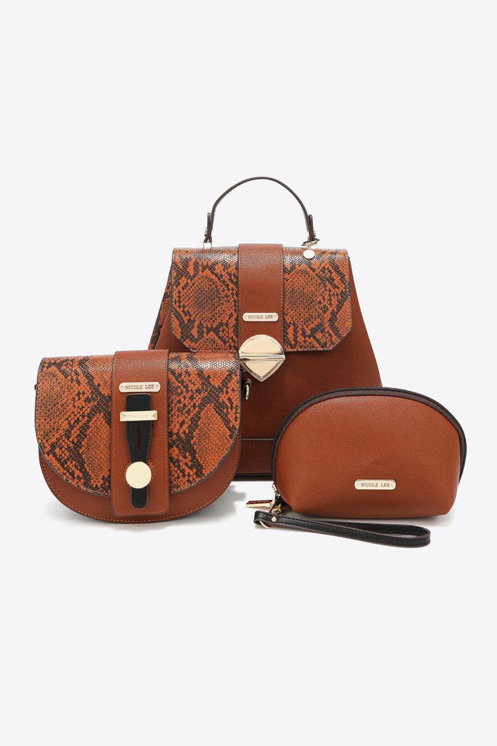 Nicole Lee USA Python 3-Piece Bag Set - Super Amazing Store