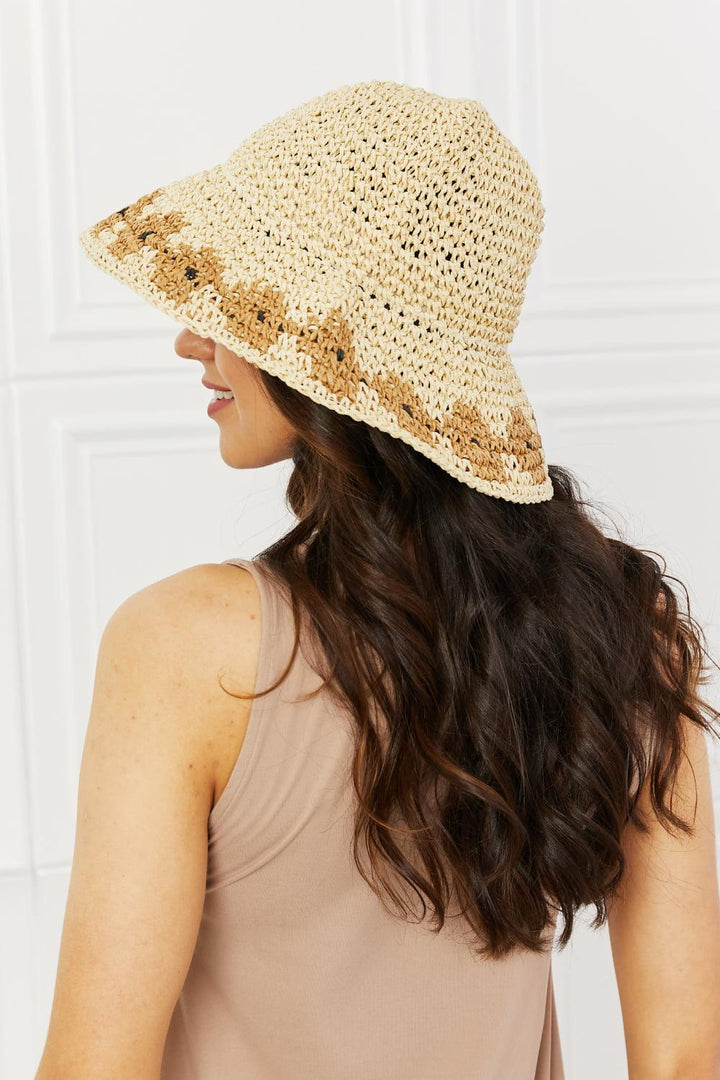 Fame Sweet And Floral Straw Bucket Hat - Super Amazing Store