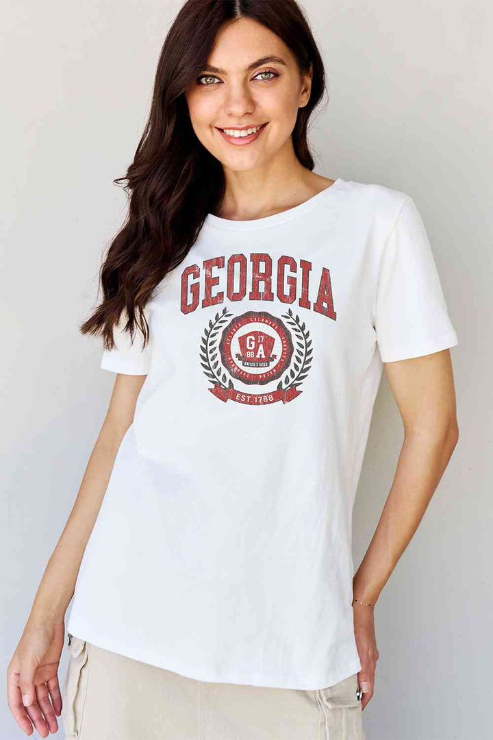 Simply Love Full Size GEORGIA Graphic T-Shirt Trendsi