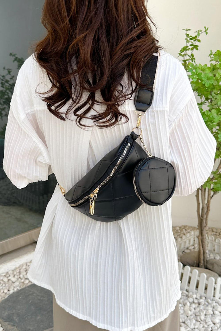 PU Leather Sling Bag with Small Purse - Super Amazing Store