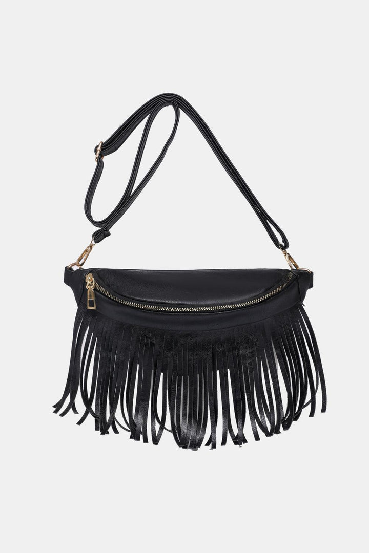 Fringed PU Leather Sling Bag - Super Amazing Store