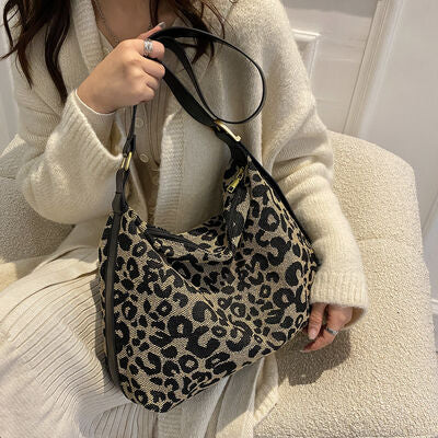 PU Leather Leopard Shoulder Bag Trendsi