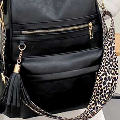 PU Leather Convertible Backpack Trendsi