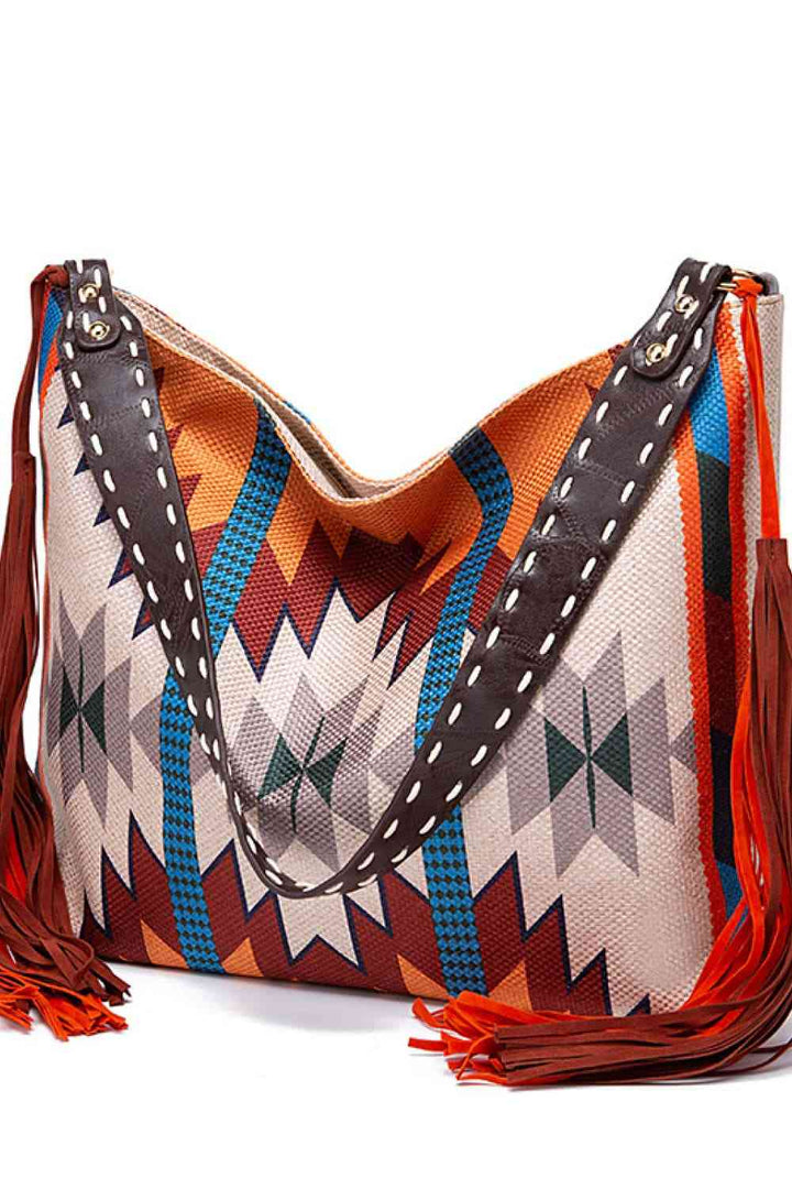 Geometric Canvas Tote Bag Trendsi