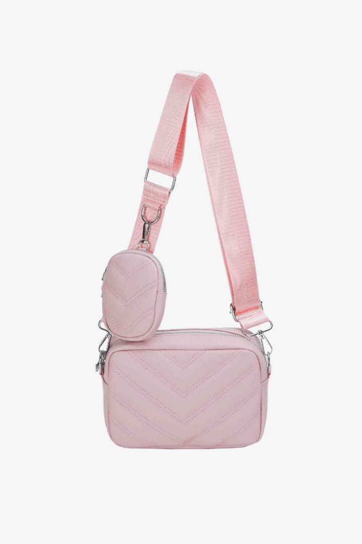 Adored PU Leather Shoulder Bag with Small Purse Trendsi