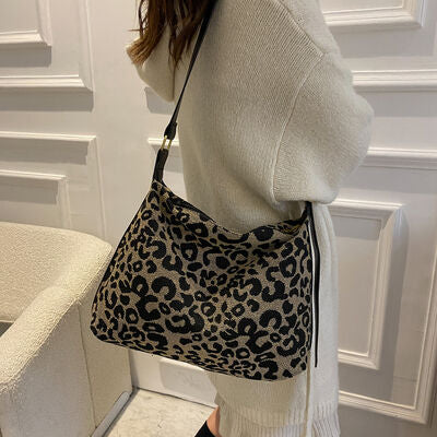 PU Leather Leopard Shoulder Bag Trendsi