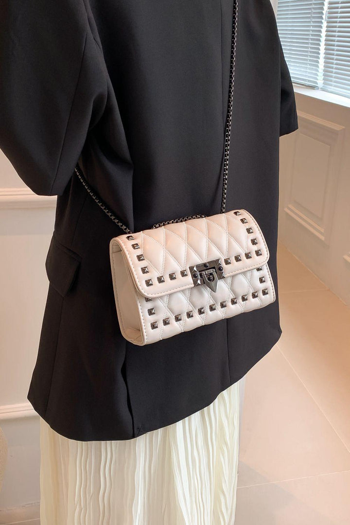 Studded PU Leather Crossbody Bag - Super Amazing Store