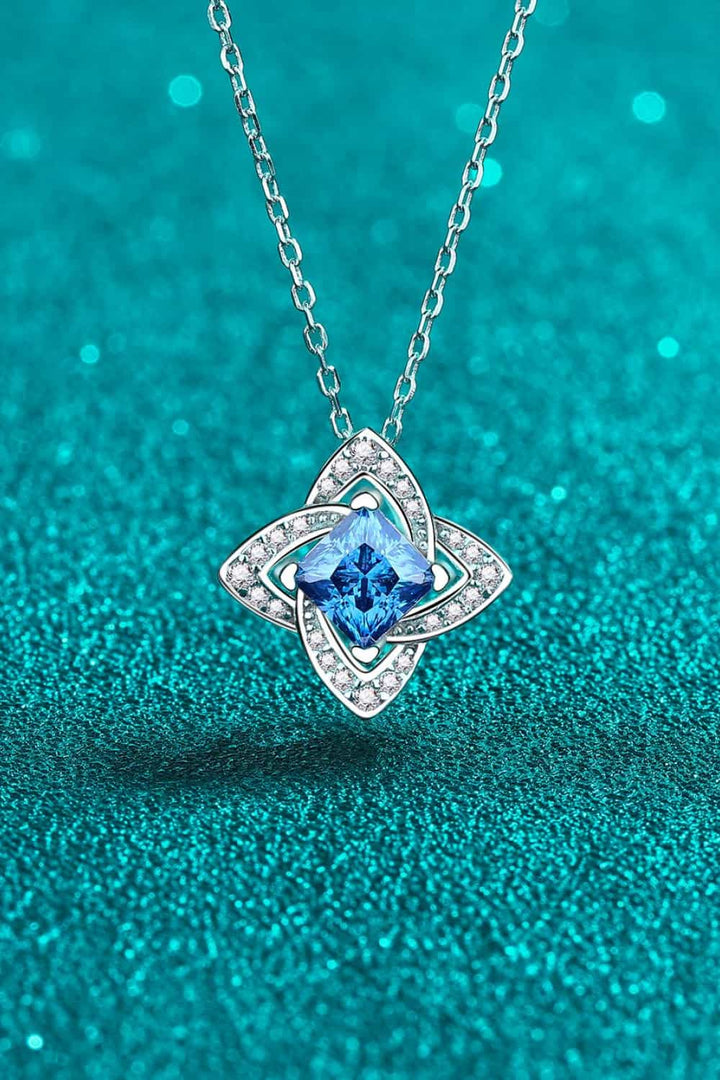 1 Carat Moissanite Floral Pendant Necklace - Super Amazing Store