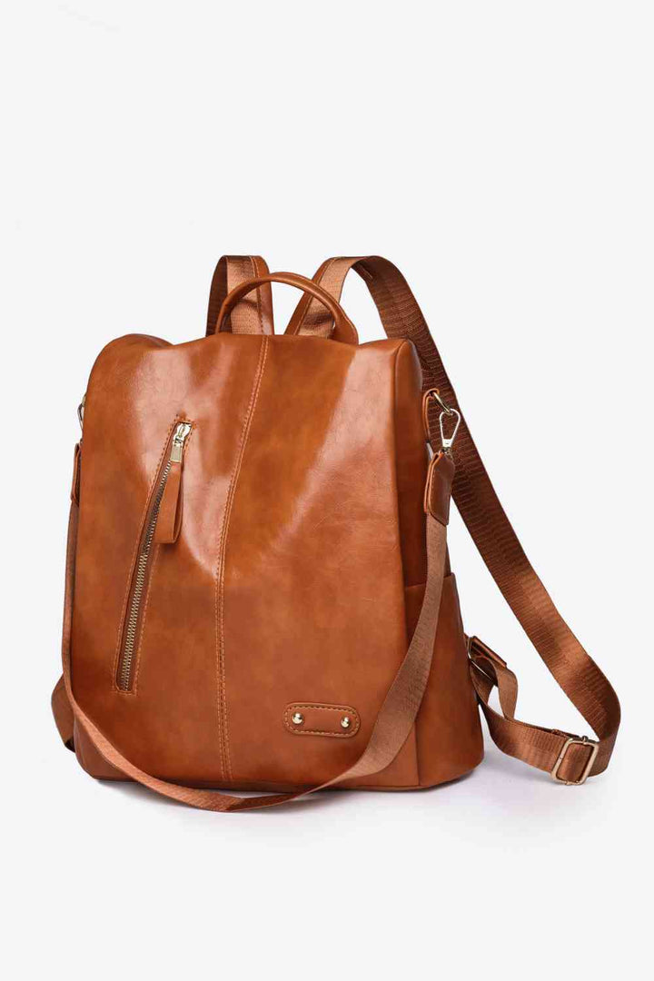 Zipper Pocket Backpack Trendsi