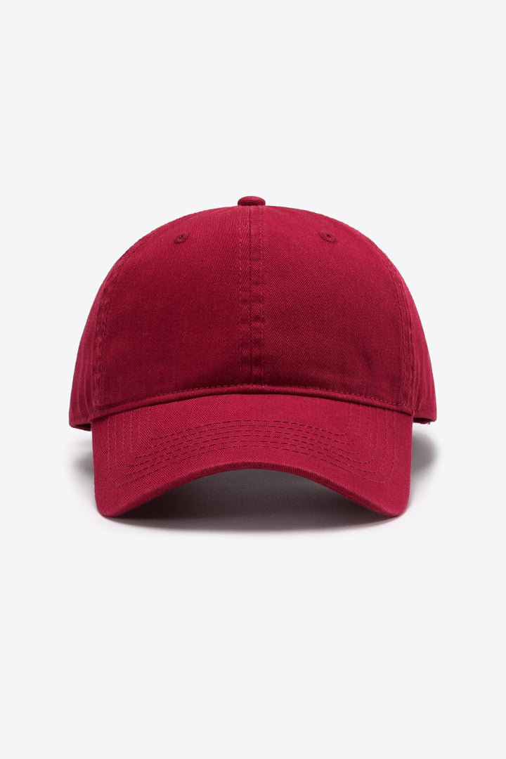 Plain Adjustable Cotton Baseball Cap Trendsi